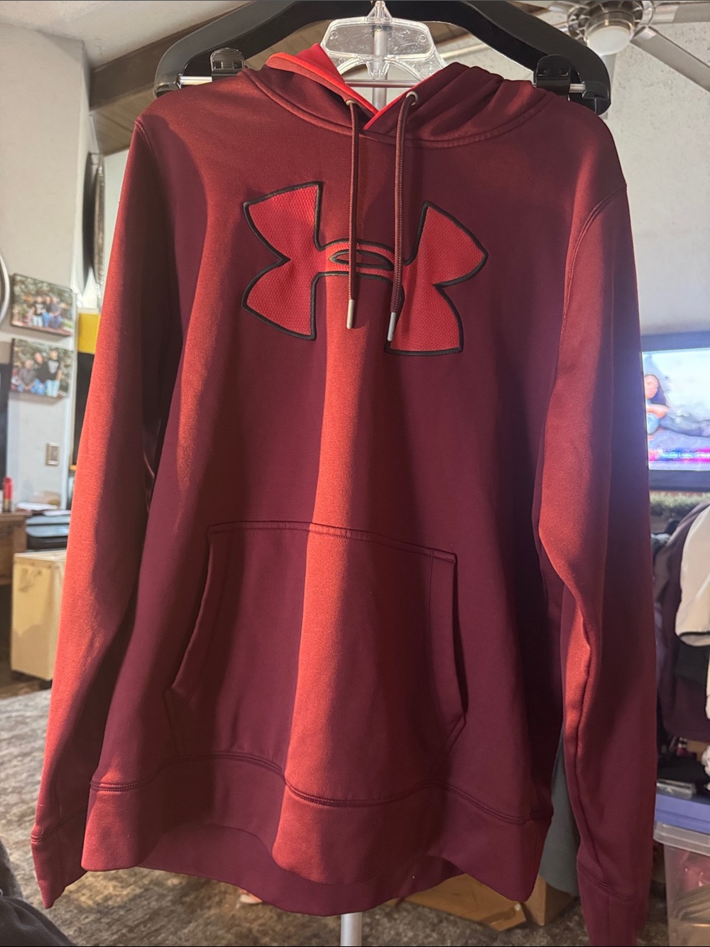 Under Armour Men’s Maroon Pullover Hoodie#165